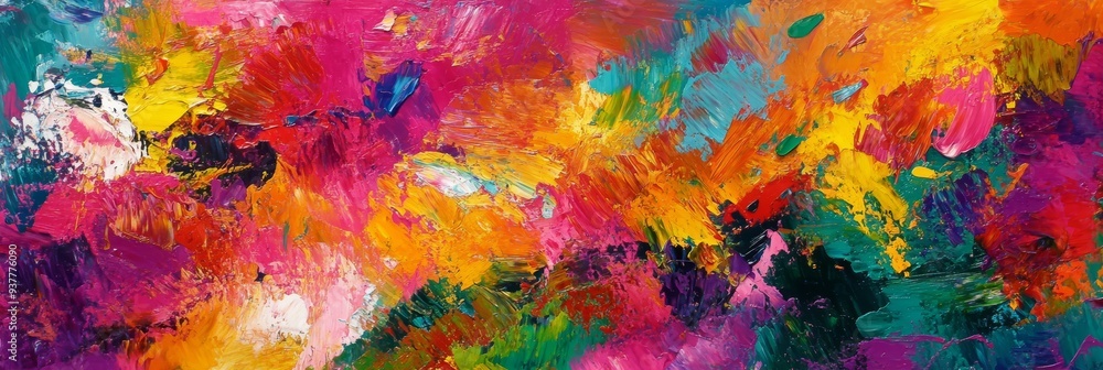 Abstract Colorful Painting with Vibrant Hues - An abstract oil painting featuring a captivating blend of vibrant colors, evoking feelings of joy, energy, and freedom. The dynamic brushstrokes create Abstract Colorful Painting with Vibrant Hues - An abstract oil painting featuring a captivating blend of vibrant colors, evoking feelings of joy, energy, and freedom. The dynamic brushstrokes create