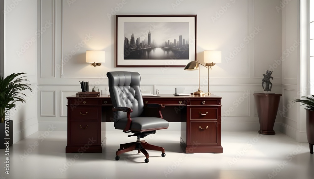 Photo modern style interior room 3d illustration White and gold theme interior modern minimalism photo realism Photo modern style interior room 3d illustration White and gold theme interior modern minimalism photo realism