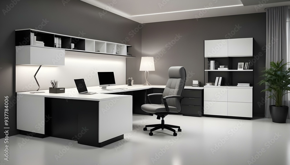 Photo modern style interior room 3d illustration White and gold theme interior modern minimalism photo realism Photo modern style interior room 3d illustration White and gold theme interior modern minimalism photo realism