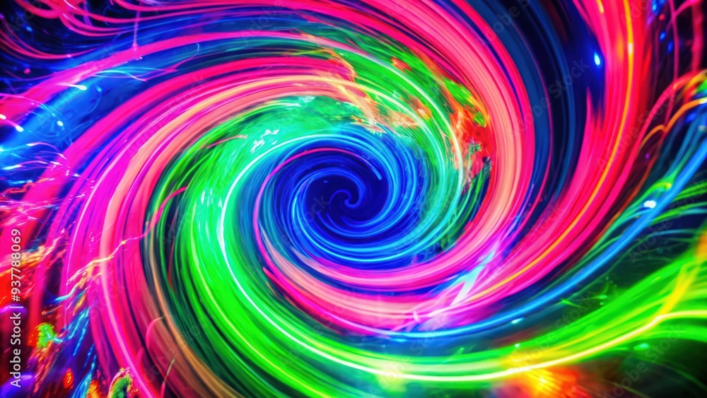 Fototapeta premium Abstract Swirling Light Patterns in Vibrant Colors