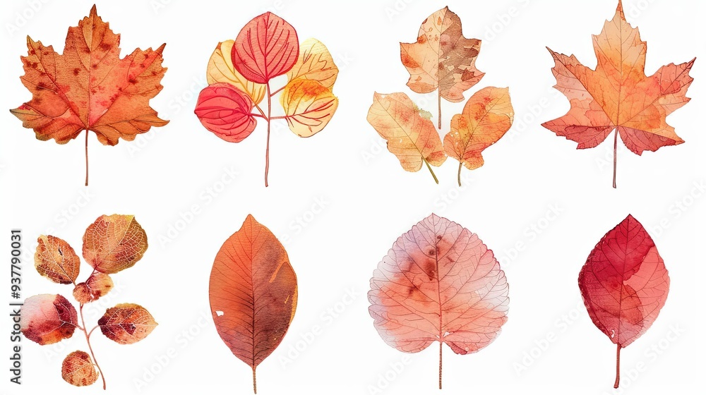 Obraz premium A card with various leaves