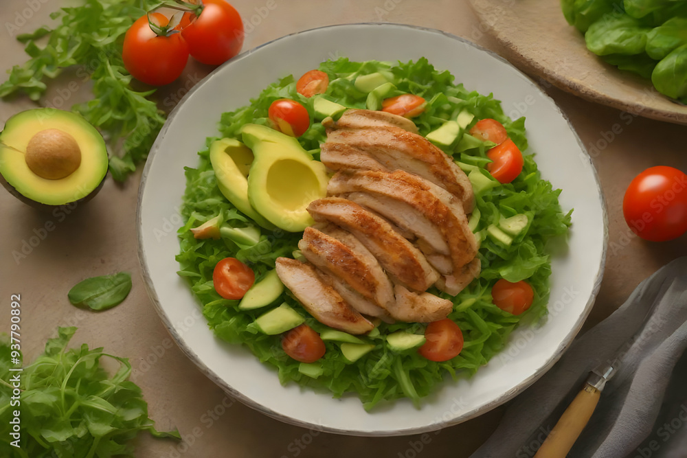 grilled chicken with vegetable salad grilled chicken with vegetable salad