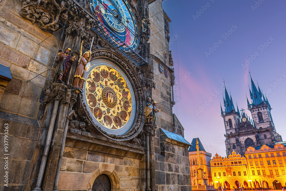 Obraz premium Old town Prague city skyline, cityscape of. the Czech Republic
