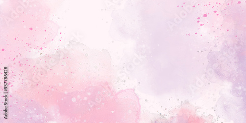 Cuadro en lienzo Abstract watercolor wash pastel pink texture background