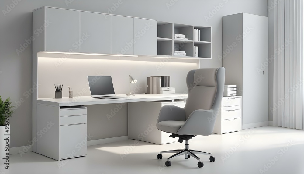 Photo modern style interior room 3d illustration White and gold theme interior modern minimalism photo realism Photo modern style interior room 3d illustration White and gold theme interior modern minimalism photo realism