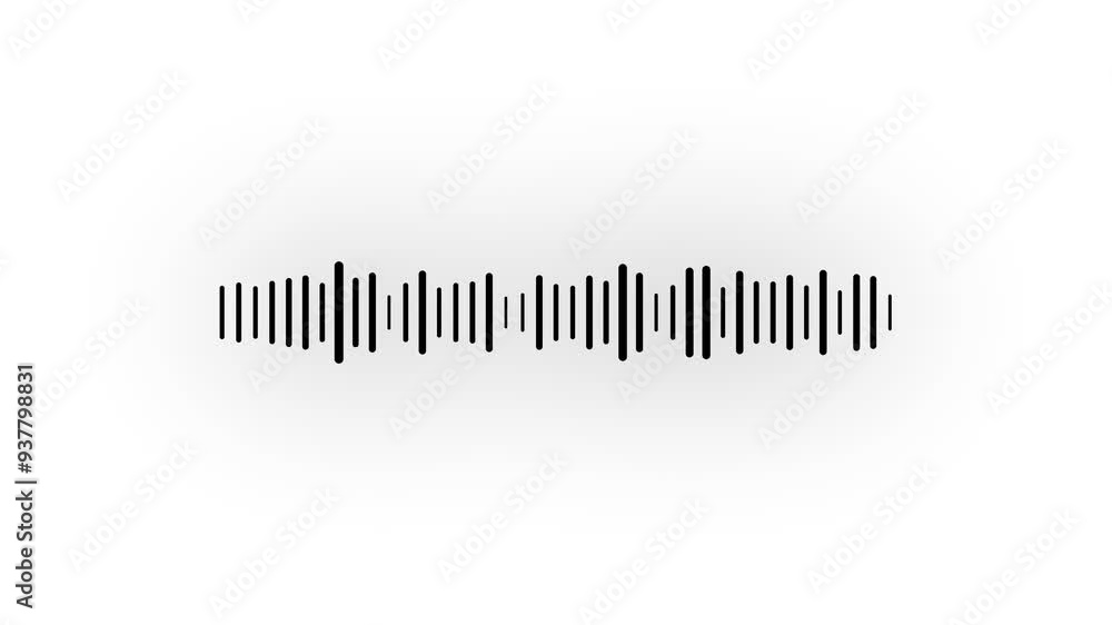 Voice vibration sound wave icon stereo equalizer frequency digital movement animation. Voice vibration sound wave icon stereo equalizer frequency digital movement animation.