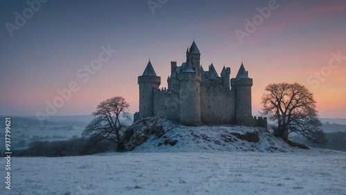 winter sky capture the minimalist castle