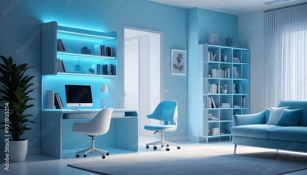 Photo modern style interior room 3d illustration White and gold theme interior modern minimalism photo realism Photo modern style interior room 3d illustration White and gold theme interior modern minimalism photo realism