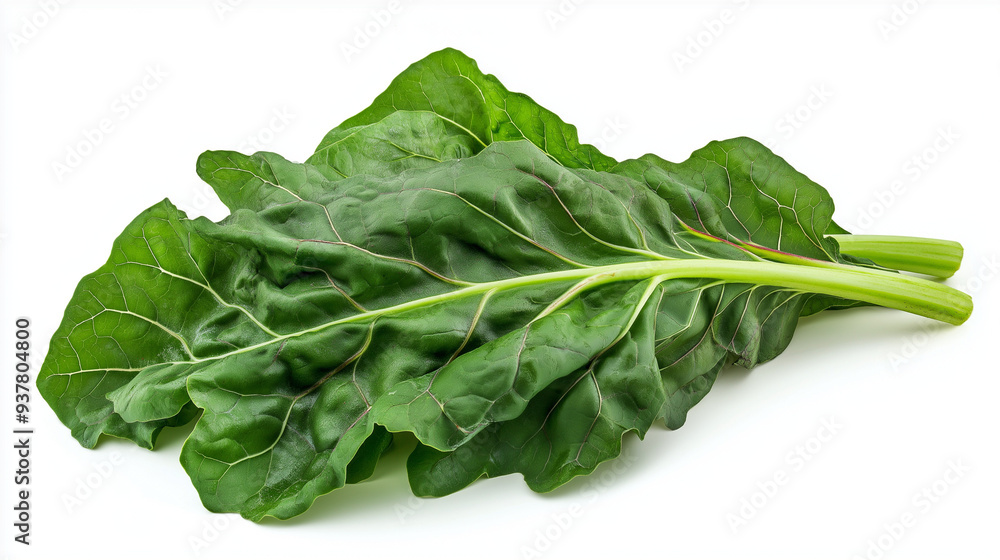 green chard leaves or mangold salad leaves isolated on white background green chard leaves or mangold salad leaves isolated on white background
