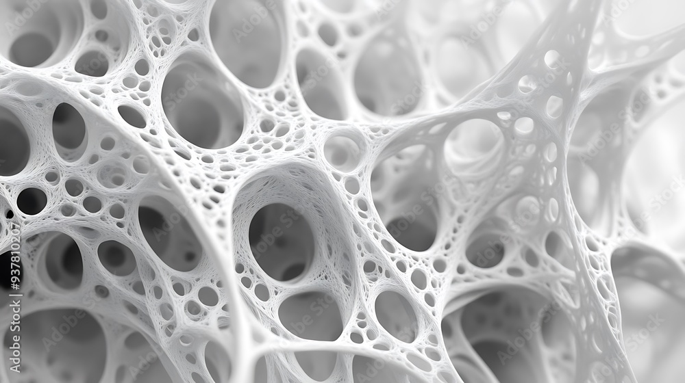 Abstract 3D Structure of Interconnected Circles Abstract 3D Structure of Interconnected Circles