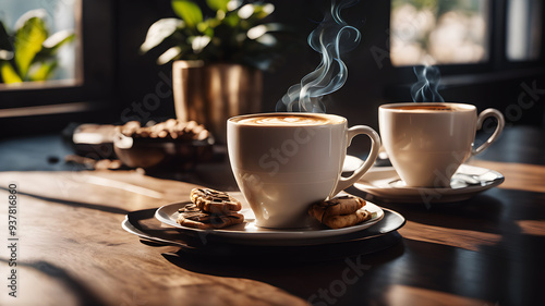 Morning sunlight and fresh coffee