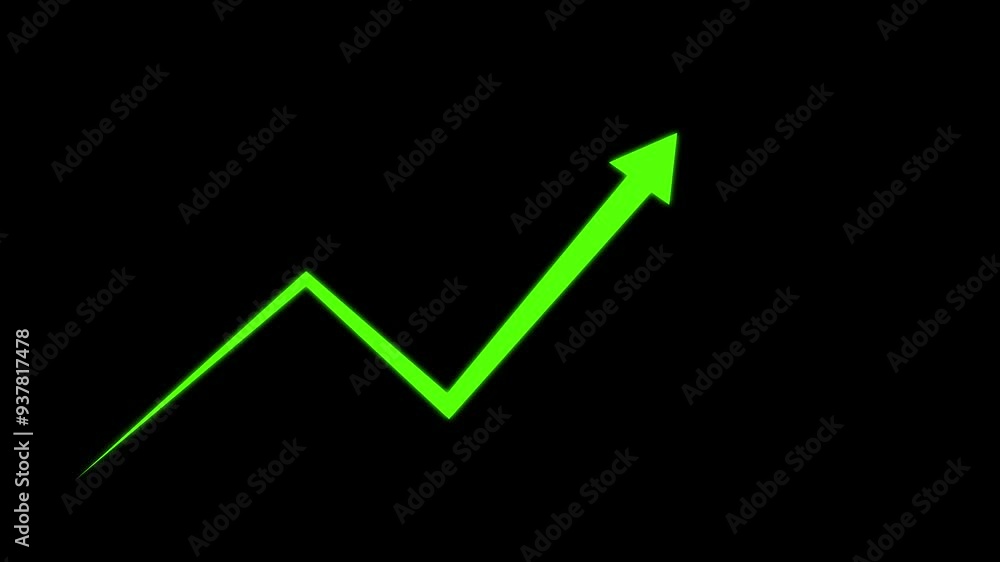 abstract business graph chart icon animation background 4k. fall up arrow;Business decline trend animation. abstract business graph chart icon animation background 4k. fall up arrow;Business decline trend animation.