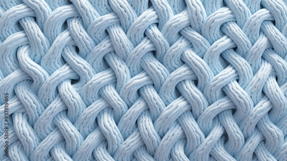 Texture of blue big knit blanket. Large knitting. Neural network ai generated art Texture of blue big knit blanket. Large knitting. Neural network ai generated art