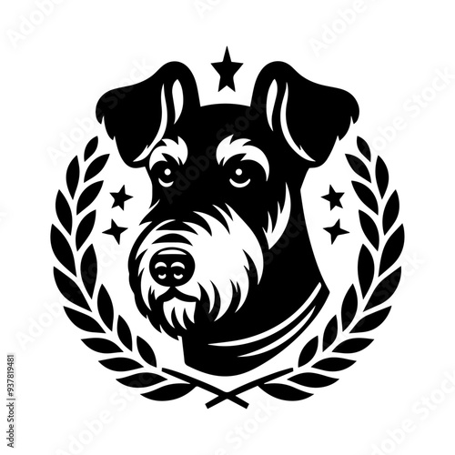 Airedale terrier vector icon design