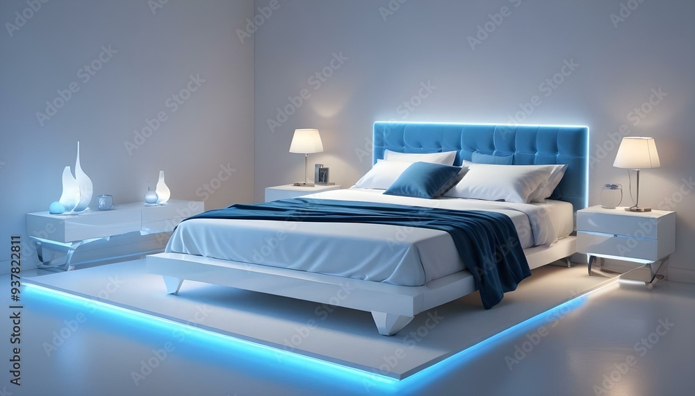 Photo modern style interior room 3d illustration White and gold theme interior modern minimalism photo realism Photo modern style interior room 3d illustration White and gold theme interior modern minimalism photo realism