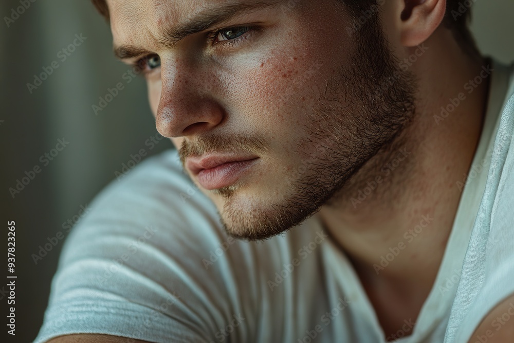 Young Man with Itchy Skin, Scratching Arm from Dermatitis, Eczema, or Bites Young Man with Itchy Skin, Scratching Arm from Dermatitis, Eczema, or Bites