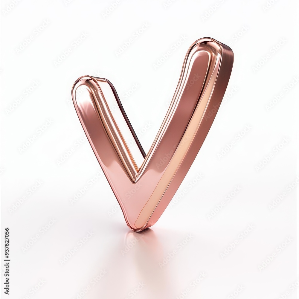 A rose gold matte 3D-rendered check mark A rose gold matte 3D-rendered check mark
