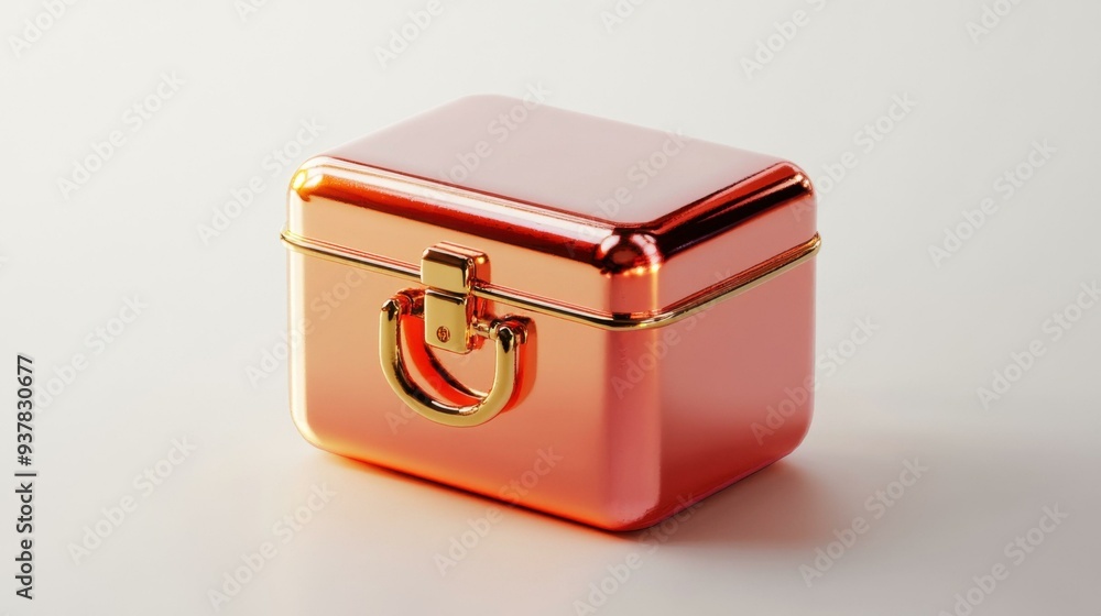 Stylish Metallic Storage Box with Gold Accents for Home Decor and Organization Stylish Metallic Storage Box with Gold Accents for Home Decor and Organization