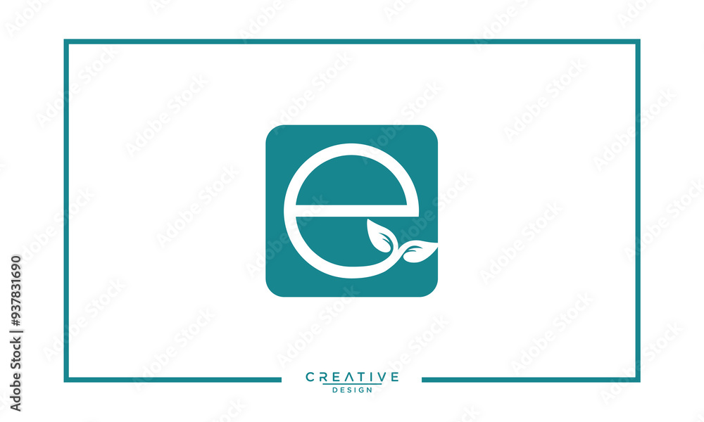 Logo design of letter E ,nature logo, leaf logo, clean and simple logo. Logo design of letter E ,nature logo, leaf logo, clean and simple logo.