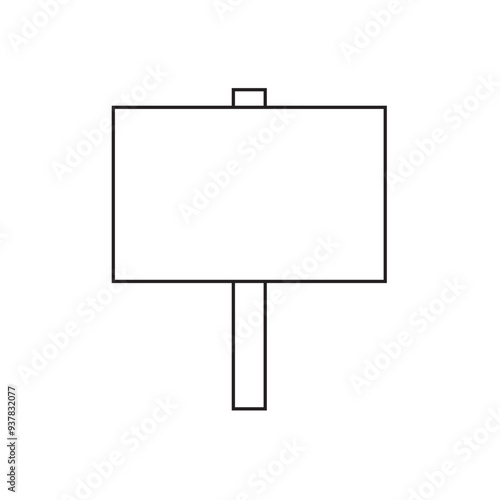 signage placard symbol sign empty demonstration sign white