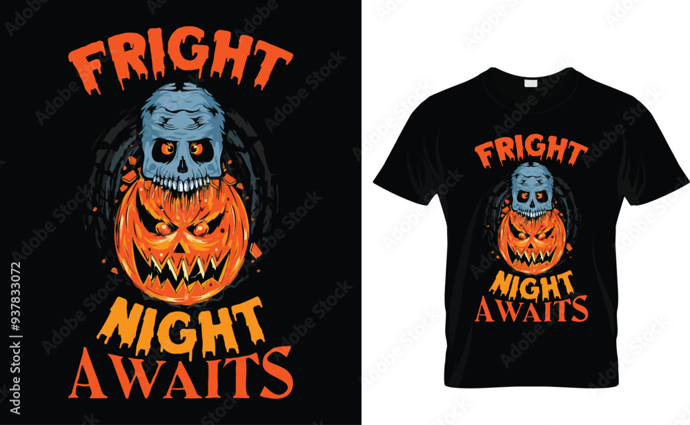 Fright Night A Waits Halloween T shirt Design, Fright Night A Waits Halloween T shirt Design,