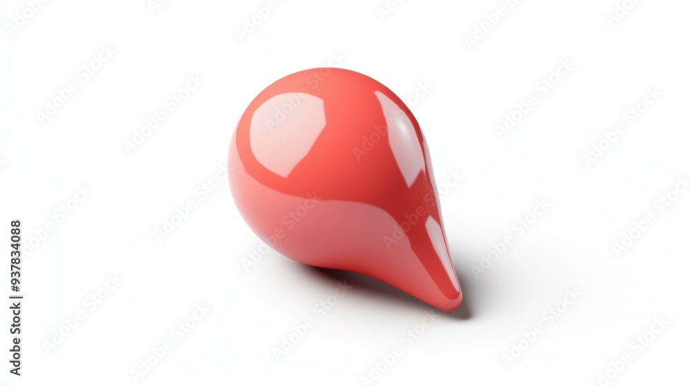 Fototapeta premium Stylish Abstract Design: Vibrant Coral Drop Shape for Modern Aesthetic Enhancements