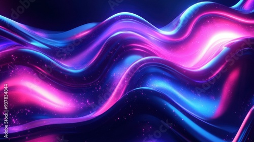 Enchanted Waves: A Vibrant Journey Through Abstract Digital Art