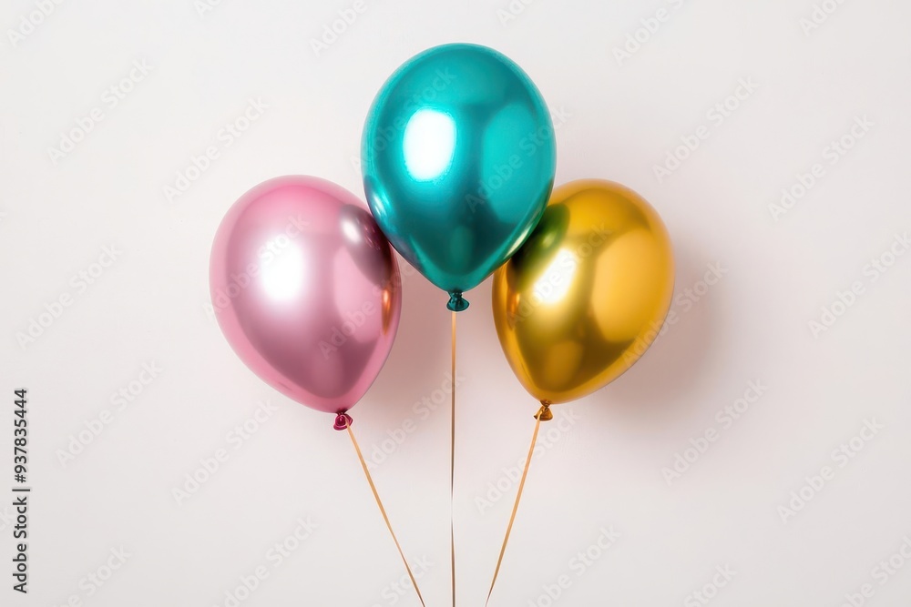 Vibrant balloons in pink, teal, and gold arranged against a clean backdrop, perfect for celebrations and festive occasions. Vibrant balloons in pink, teal, and gold arranged against a clean backdrop, perfect for celebrations and festive occasions.
