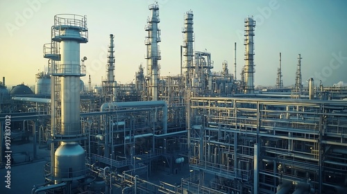 Wallpaper Mural Oil refineries and chemical plants in industrial areas : Generative AI Torontodigital.ca