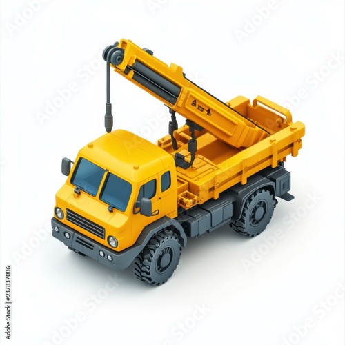 Innovative Yellow Crane Truck Design for Construction and Transport Solutions