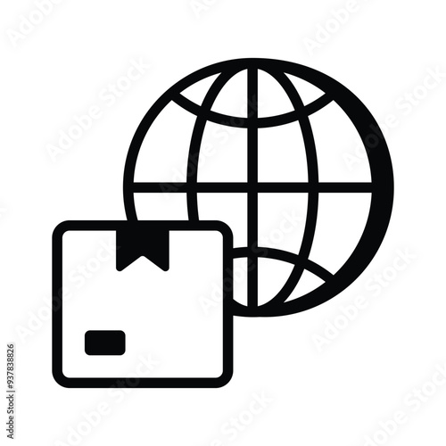 Worldwide Delivery icon design, editable vector of global delivery