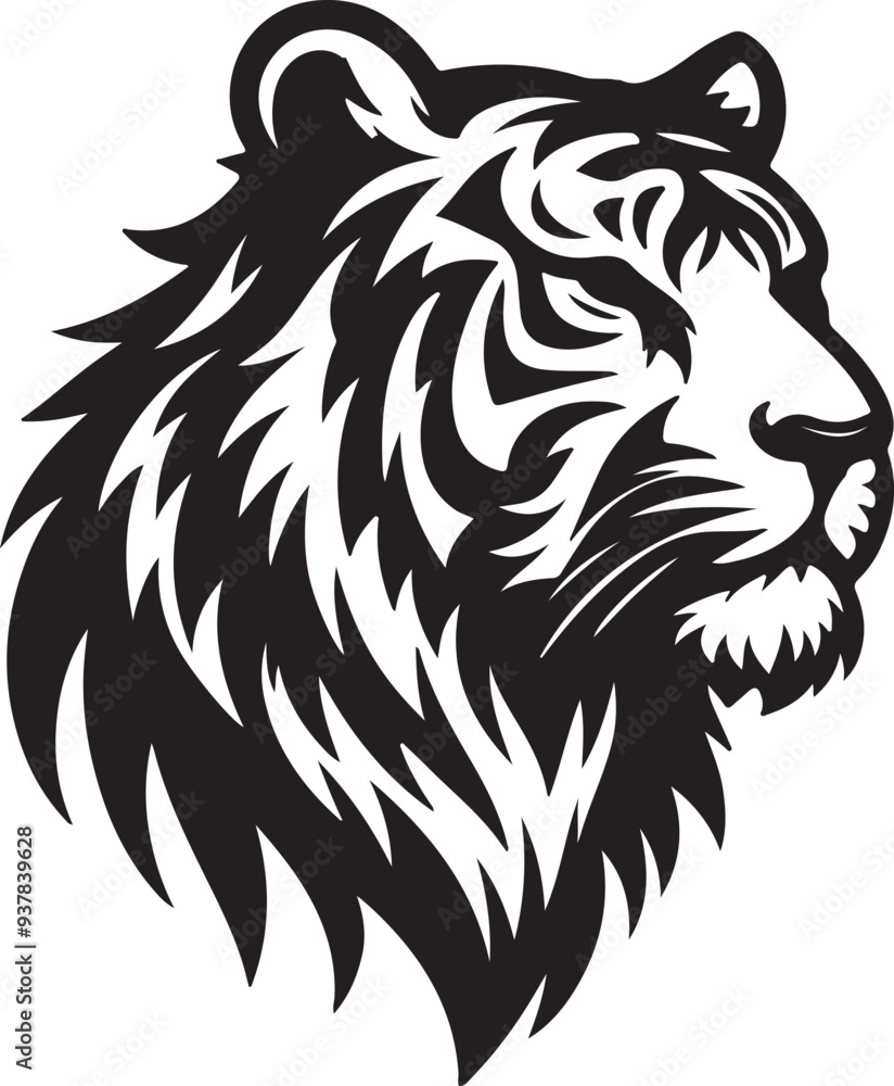 Siberian Tiger logo vector silhouette illustration Siberian Tiger logo vector silhouette illustration