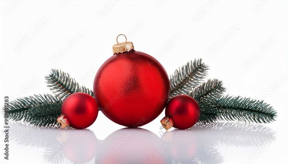red Christmas ball isolated on white background red Christmas ball isolated on white background