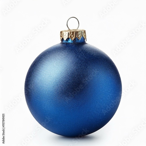 blue Christmas ball isolated on white background