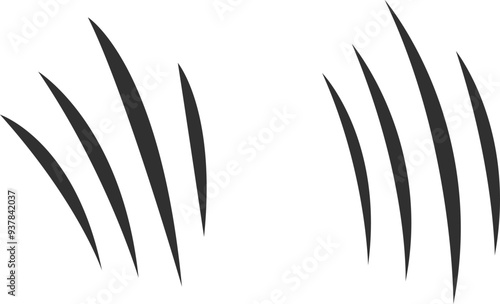 Animal scratch claws scrape mark paw shape sign icon vector illustration