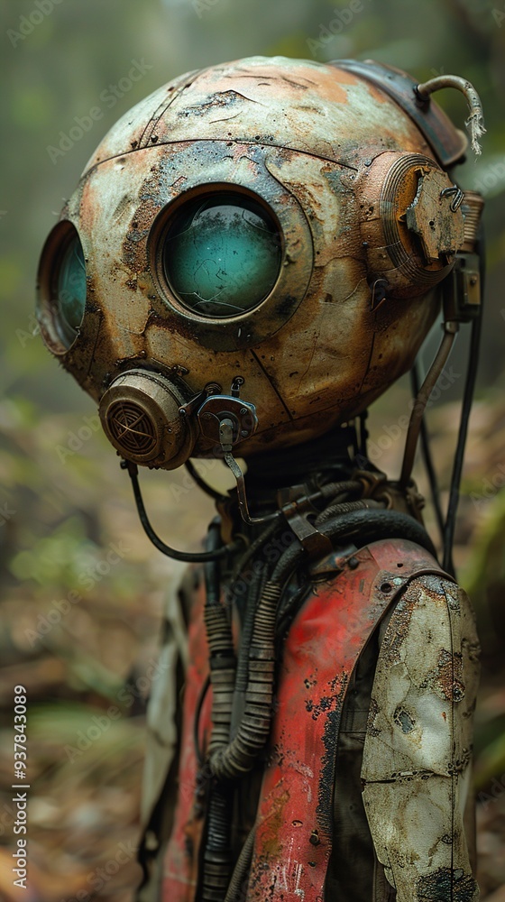 Rusty Futuristic Robot in a Forest Rusty Futuristic Robot in a Forest