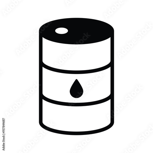 An amazing icon of oil barrel, fuel barrel vector design