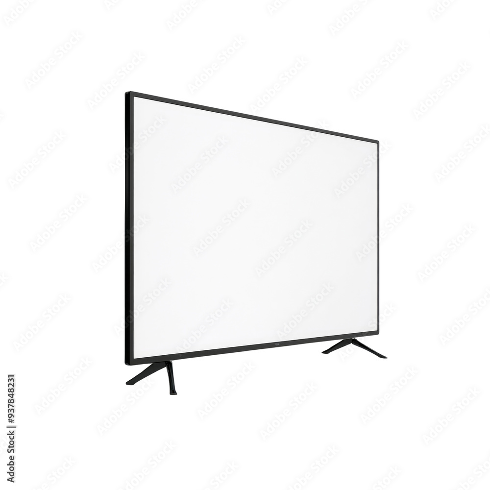 Close-up view of a flat screen TV against isolated on transparent background Close-up view of a flat screen TV against isolated on transparent background