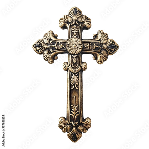 Cross, antique, antique, art, beautiful, exquisite, cut background, ready to use