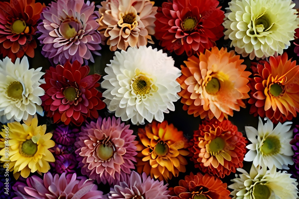 A large vase filled with an assortment of bright, colorful flowers, creating a cheerful and lively display. A large vase filled with an assortment of bright, colorful flowers, creating a cheerful and lively display.