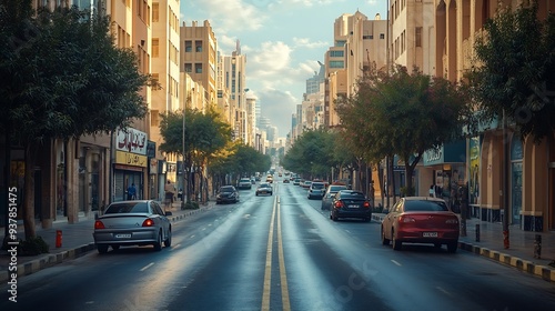 Jeddah downtown central district street Saudi Arabia : Generative AI