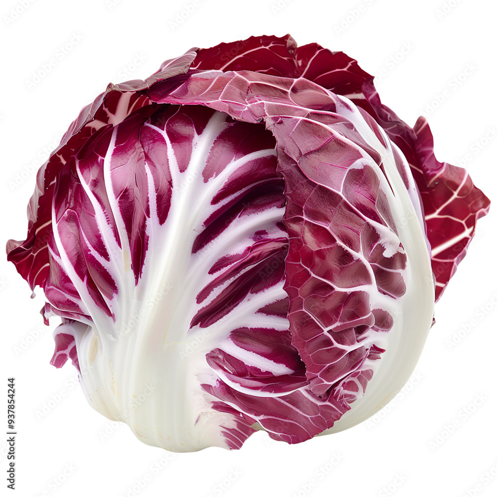 Obraz premium A whole radicchio isolated on a transparent background
