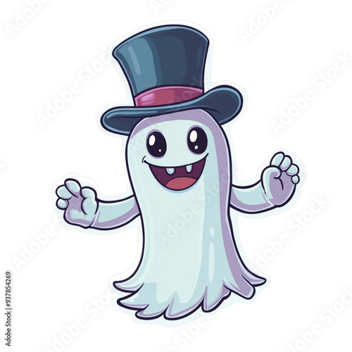 Ghost,  cartoon style , Halloween, Cut out background, ready to use