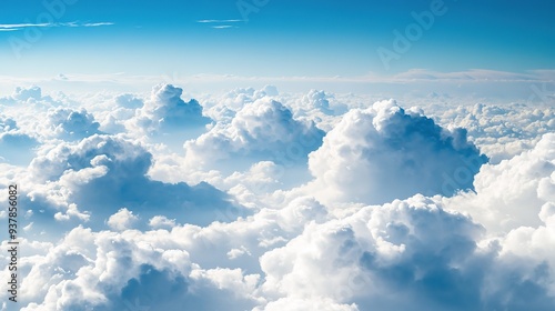 Wallpaper Mural Illustrations of beautiful sky and white clouds，generated with AI. Torontodigital.ca