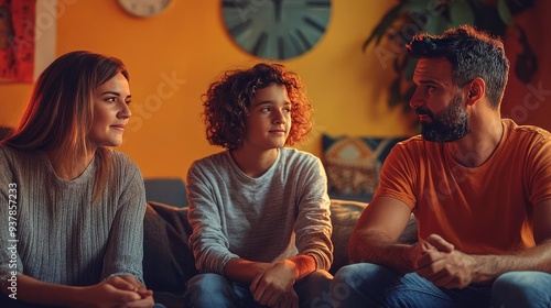 A family supporting a member with mental health issues, showing patience, love, and understanding, highlighting the collective resilience in facing mental health challenges