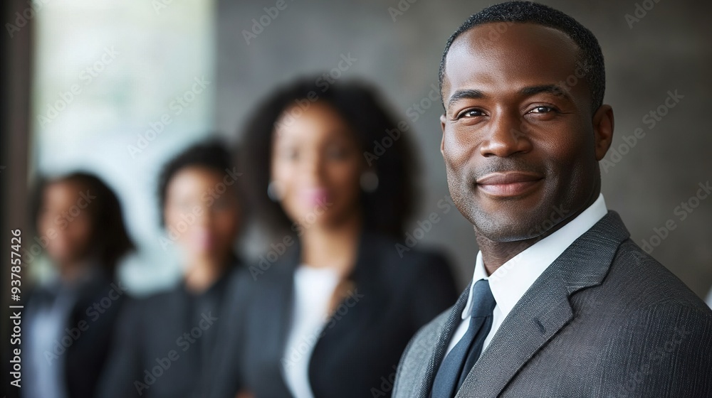 Confident and professional mature businessman in an office setting, arms crossed Confident and professional mature businessman in an office setting, arms crossed