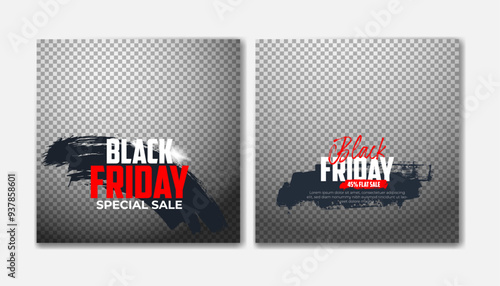 Black friday sale banner template, Black Friday super sale event social media post
