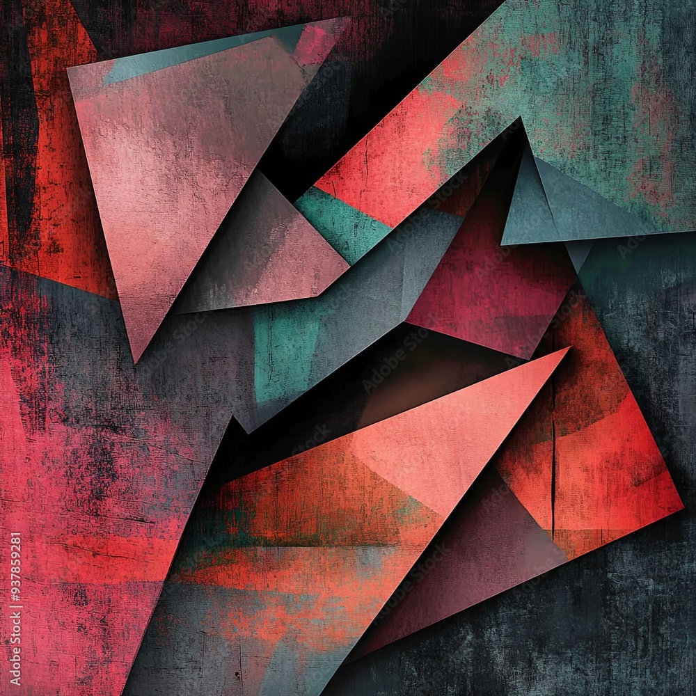 Geometric shapes and forms different textur