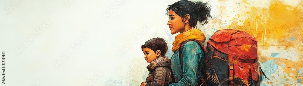 A refugee family resettling in a new country, navigating cultural ...