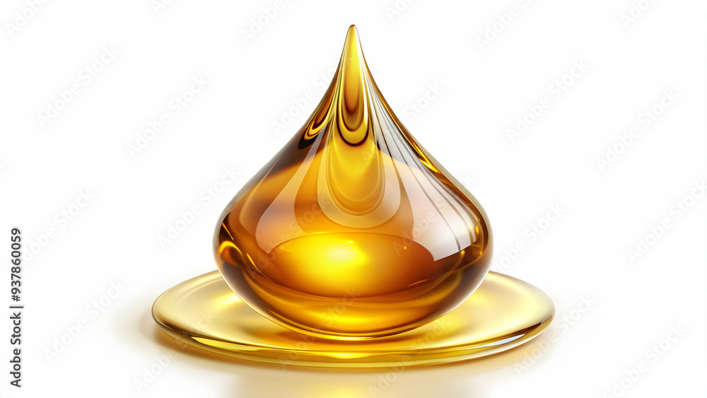 mesmerizing golden oil droplet, reflecting light and creating a natural beauty symbol.transpernat background mesmerizing golden oil droplet, reflecting light and creating a natural beauty symbol.transpernat background